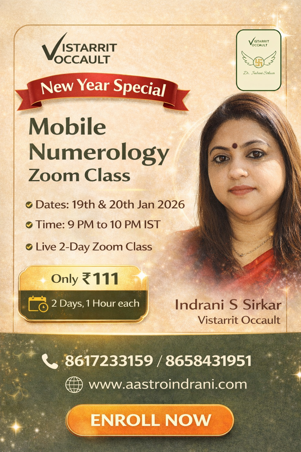 Mobile numerology class with Indrani Sirkar111 Mobile numerology class with Indrani Sirkar